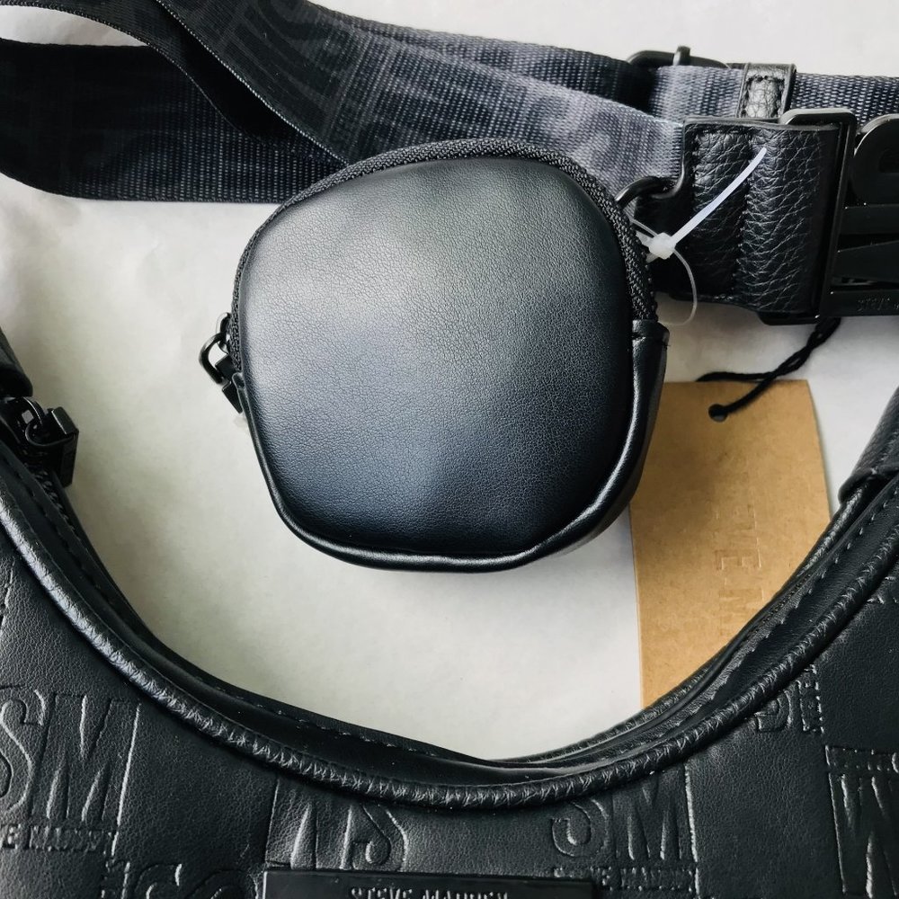 Steve Madden BMELA Crossbody Bag with Airpods Case Black - Picture 6 of 9